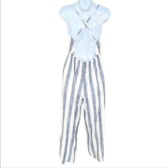 WILLOW Eli Open Back Linen Blend Jumpsuit Medium NWT - Picture 6 of 10